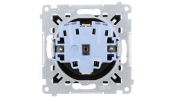 Simon 54 Gniazdo Schuko z przesłonami (moduł) 16A 250V szybkozłącza, czarny mat DGSz1CZ.01/49