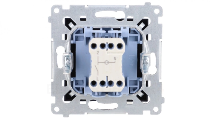 Simon 54 Łącznik jednobiegunowy z sygnalizacją załączenia LED (moduł) 10AX 250V szybkozłącza, czarny mat DW1ZL.01/49