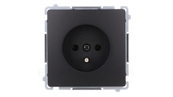 Simon Basic Gniazdo wtyczkowe z uziemieniem (moduł) 16A, 250V, zaciski śrubowe czarny BMGZ1.01/49