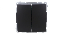 Simon Basic Łącznik świecznikowy (moduł) 16AX, 250V, zaciski śrubowe czarny BMW5A.01/49