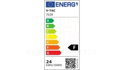 Plafoniera LED 24W 2400lm 4000K IP44 Kwadrat Mleczny Biała Ramka 7628