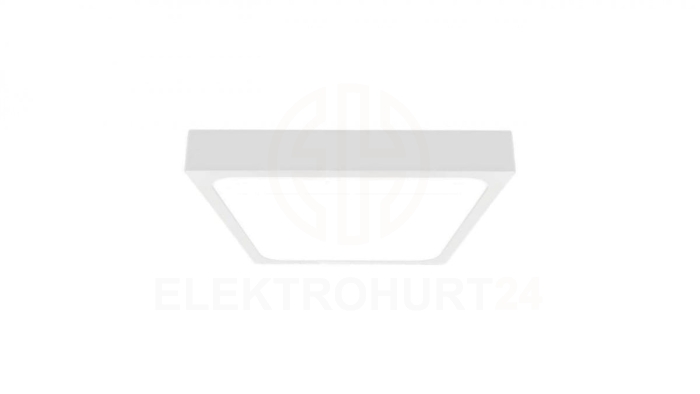Plafoniera LED 18W 1800lm 4000K IP44 Kwadrat Mleczny Biała Ramka z mikrofalowym czujnikiem ruchu 7666