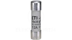 Wkladka bezpiecznikowa cylindryczna PV 10x38mm 12A gPV 1000V DC CH10 002625077