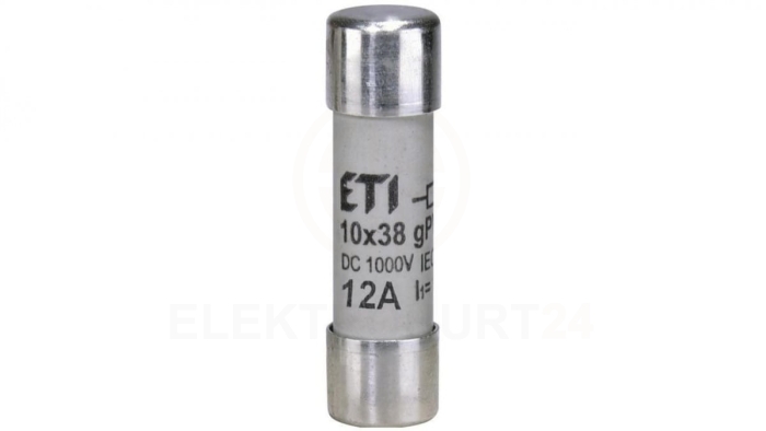 Wkladka bezpiecznikowa cylindryczna PV 10x38mm 12A gPV 1000V DC CH10 002625077