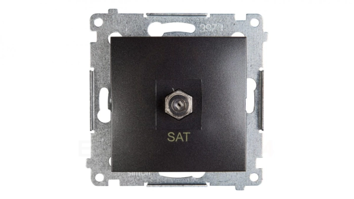 Simon 54 Gniazdo antenowe pojedyncze SAT antracyt DASF1.01/48