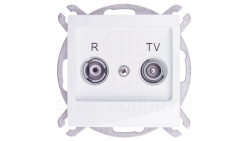 IMPRESJA Gniazdo antenowe RTV przelotowe 14dB białe GPA-14YP/m/00