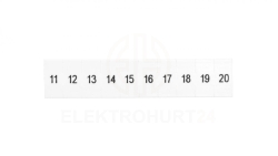 Oznacznik do złącz szynowych, opisówka ZB 5 numerowana od 11-20 kolor biały /10sztuk/