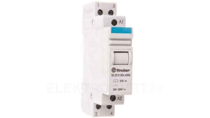 Przekaźnik modułowy mocy 2Z 20A 24V DC, styk AgSnO2 22.22.9.024.4000