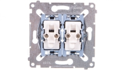 Simon 54 Łącznik schodowy podwójny z podświetleniem mechanizm 10AX 250V, szybkozłącza, SW6/2XLM