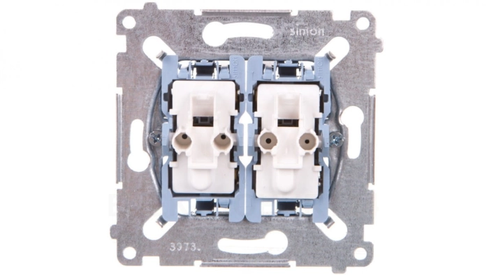 Simon 54 Łącznik schodowy podwójny z podświetleniem mechanizm 10AX 250V, szybkozłącza, SW6/2XLM