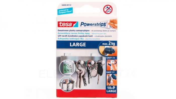 Plastry samoprzylepne POWERSTRIPS duże- do 2 kg. /15szt./