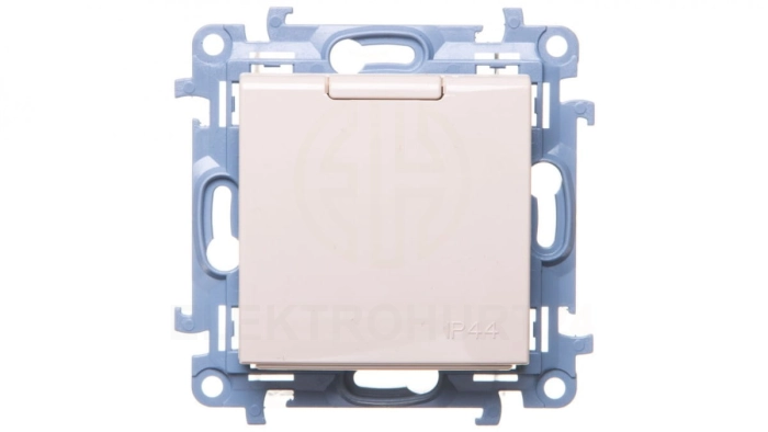 Simon 10 Gniazdo pojedyncze bez uszczelki kremowe 16A 250V IP44 CGZ1BU.01/41