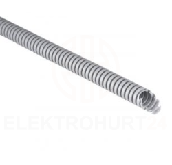 Rura karbowana 320N szara bez pilota samogasnąca -5 C +60 C PV UV IK06 fi 50 /25m/