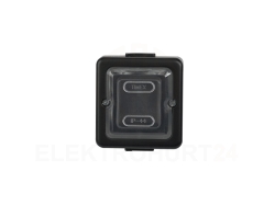 LOFT Przycisk zwierny światło/dzwonek n/t IP44 czarny /czarny ogumowany klawisz/ WNT-6/7J CZA