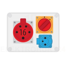Rozdzielnica stacjonarna R-BOX 190 1x16A/5P 1x250V
