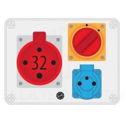 Rozdzielnica stacjonarna R-BOX 190 1x32A/4P 1x250V