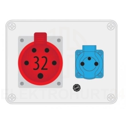 Rozdzielnica stacjonarna R-BOX 190 1x32A/5P 1x250V