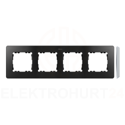 Simon Detail 82 Ramka poczwórna Detail SELECT-metal GRAFIT / podstawa Aluminium 8201640-240
