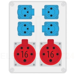 Rozdzielnica R-BOX 240 2x16A/5P 4x250V IP44 B.1096