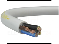 Przewód warsztatowy H05VV-F (OWY) 5x4 żo biały /100m/