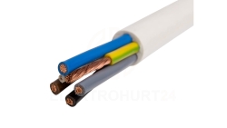 Przewód warsztatowy H05VV-F (OWY) 5x4 żo biały /25m/