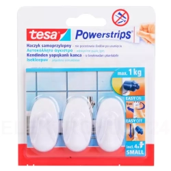 Haczyk POWERSTRIPS Trend mały, biały /3szt./