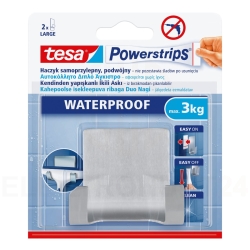 Haczyk samoprzylepny POWERSTRIPS WATERPROOF podwójny metal 59710-00004-00