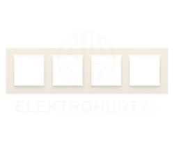Simon 10 Ramka poczwórna kremowy CR4/41