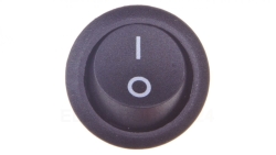 Wyłącznik okrągły kołyskowy R13 czarny 07-00-02-09-0003