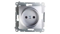 Simon 54 Gniazdo pojedyncze b/u 16A IP20 srebrny mat DG1Z.01/43