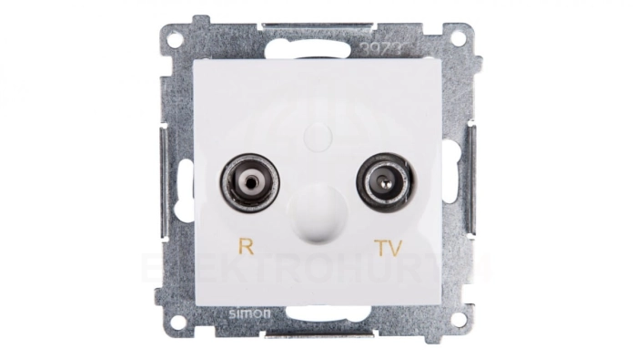 Simon 54 Gniazdo antenowe RD/TV przelotowe białe DAP10.01/11