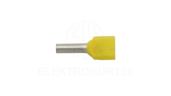 Końcówka tulejkowa izolowana HI 2X1/8 żółta E08KH-02020104721 /100szt./
