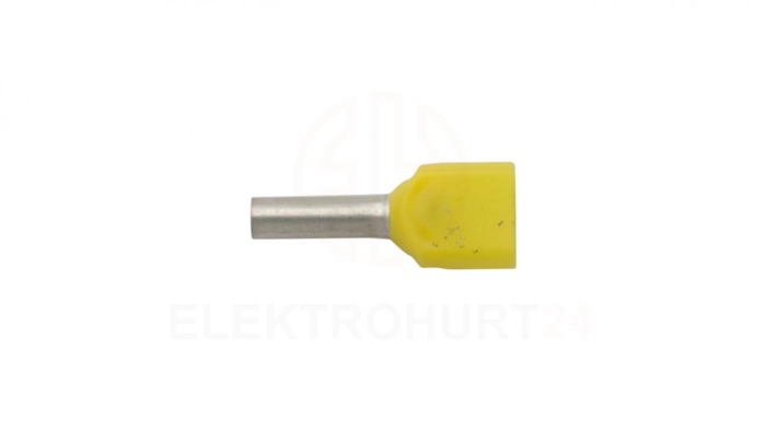 Końcówka tulejkowa izolowana HI 2X1/8 żółta E08KH-02020104721 /100szt./