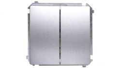 Simon Basic Łącznik świecznikowy 10AX 250V, szybkozłącza, srebrny mat BMW5.01/43