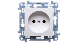 Simon 10 Gniazdo pojedyncze b/u białe 16A 250V IP20 CG1.01/11