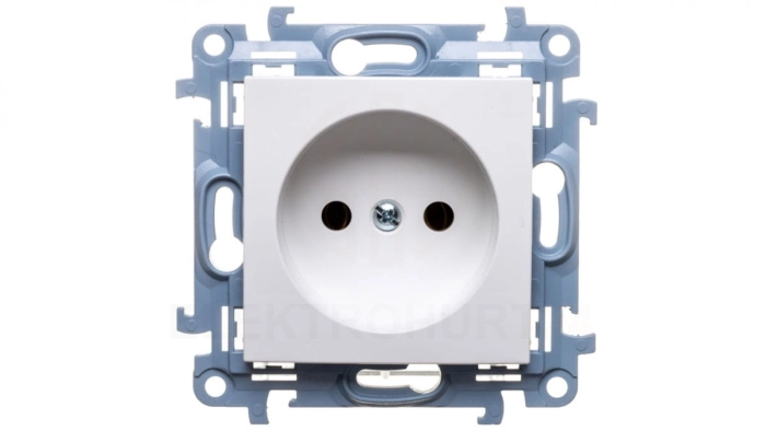 Simon 10 Gniazdo pojedyncze b/u białe 16A 250V IP20 CG1.01/11