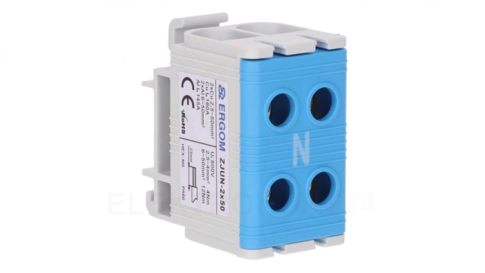 Złączka szynowa 1-torowa niebieska ZJUN-2x50/BL R34RR-07010021203 /6szt./