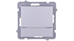 SONATA Łącznik pojedynczy z podświetleniem srebro mat ŁP-1RS/m/38