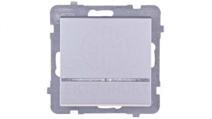 SONATA Łącznik pojedynczy z podświetleniem srebro mat ŁP-1RS/m/38