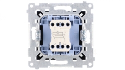 Simon 54 Łącznik krzyżowy z podświetleniem LED (moduł) 10AX 250V szybkozłącza, czarny mat DW7L.01/49
