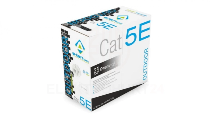 Kabel U/UTP kat.5e PE 4PR Zewnętrzny suchy ALANTEC /305m/ KIU5OUTS305