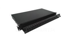Przełącznica światłowodowa 24xSC duplex 19 1U z płytą czołową, wysuwalna FOP-1U-24SCD-C