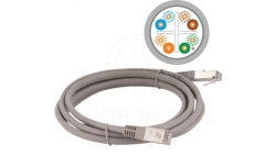Patch-cord F/UTP kat.6 PVC 0.5m szary KKS6SZA0.5