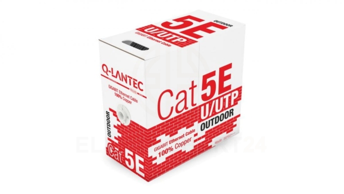 Kabel UTP kat.5e PE 4PR Zewnętrzny suchy Q-LANTEC /305m/ KIU5OUTS305Q