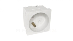 Modularne gniazdo elektryczne ALANTEC 2P+Z, 45x45, standardowe, białe PZ016