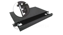 Przełącznica światłowodowa teleskopowa 24xSC simplex / 24xLC duplex 19 1U, wysuwalna FOP-1U-24SCS-C-P