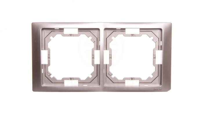 Simon Basic Neos Ramka podwójna satynowy BMRC2/29