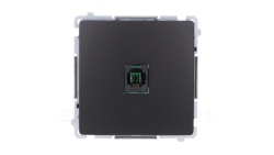 Simon Basic Gniazdo telefoniczne RJ11 uniwersalne pojedyncze (moduł). czarny BMTU.01/49