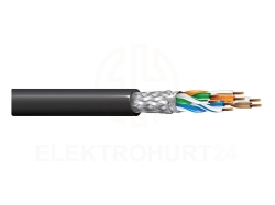 Kabel teleinformatyczny przemysłowy SF/UTP kat.5e 4x2x26AWG linka PVC BL-74002E.01500 /bębnowy/