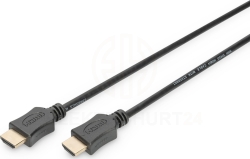 Kabel połączeniowy HDMI Highspeed 1.4 z Eth. GOLD Typ HDMI A/HDMI A, M/M czarny 5m AK-330114-050-S